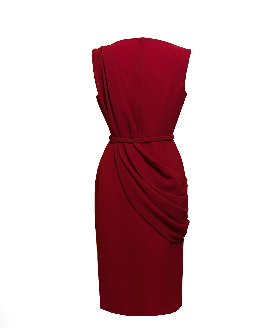Red Draped Dress - Alexandria