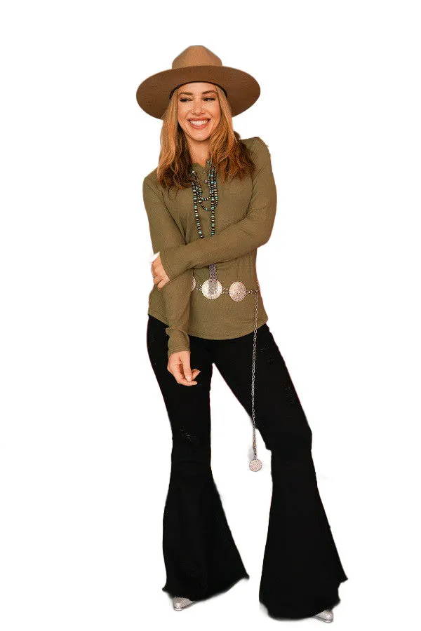 RODEO CONCHO TOP - OLIVE