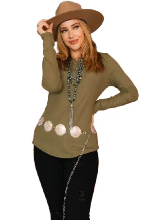 RODEO CONCHO TOP - OLIVE