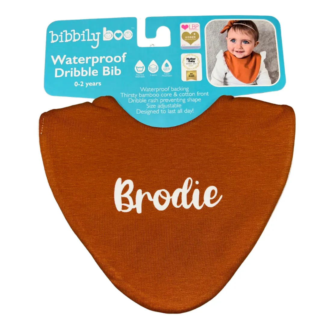 Rust Waterproof Dribble Bib