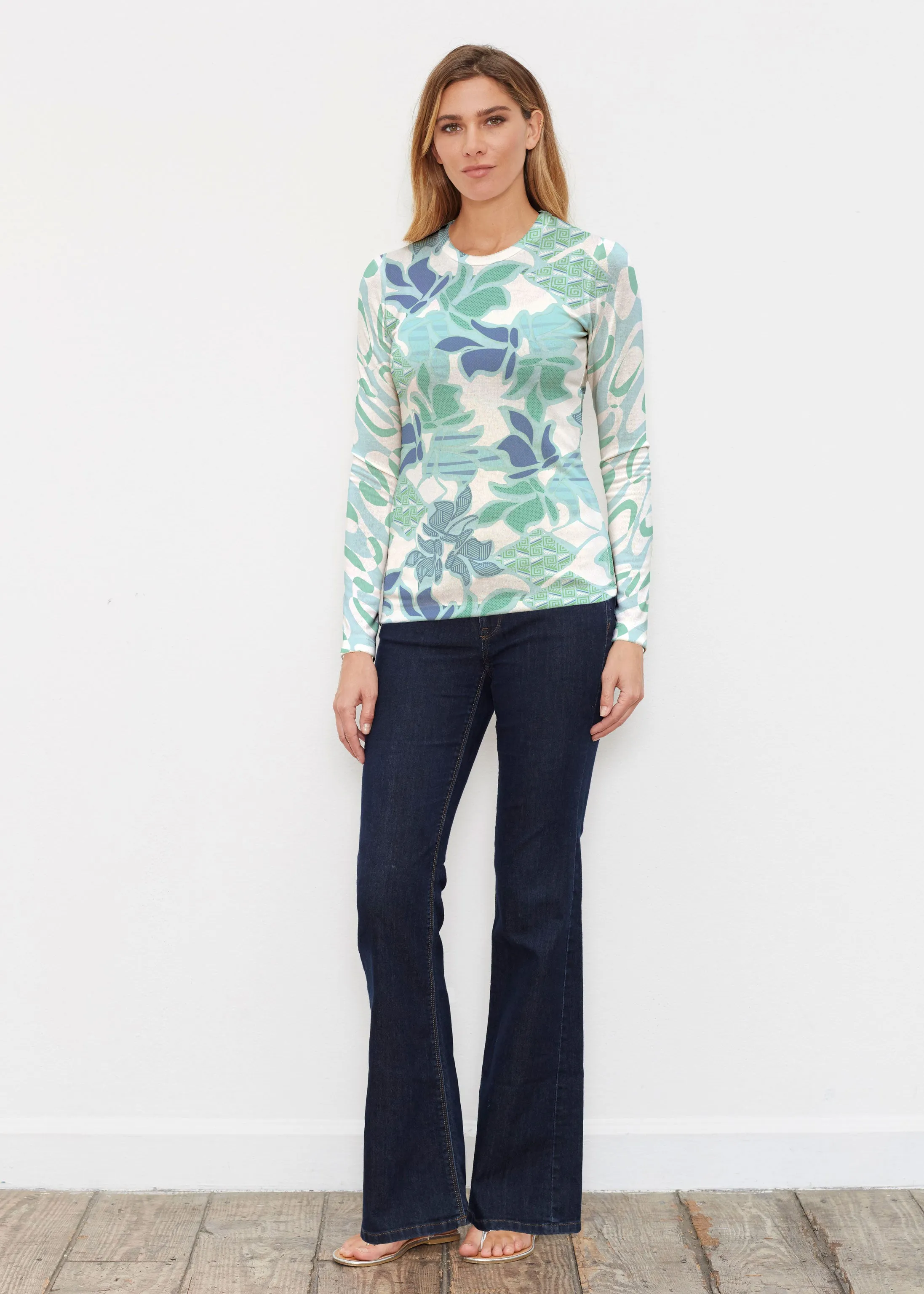 Sail Blue (8087) ~ Butterknit Long Sleeve Crew Top