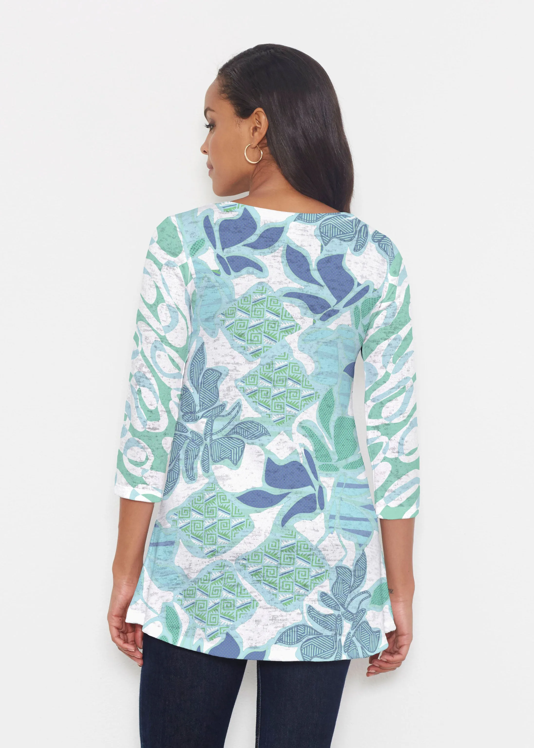 Sail Blue (8087) ~ Katherine Hi-Lo Thermal Tunic
