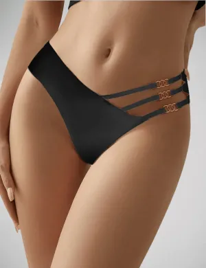 Scandals Seamless strappy Panty with Gold Hardware