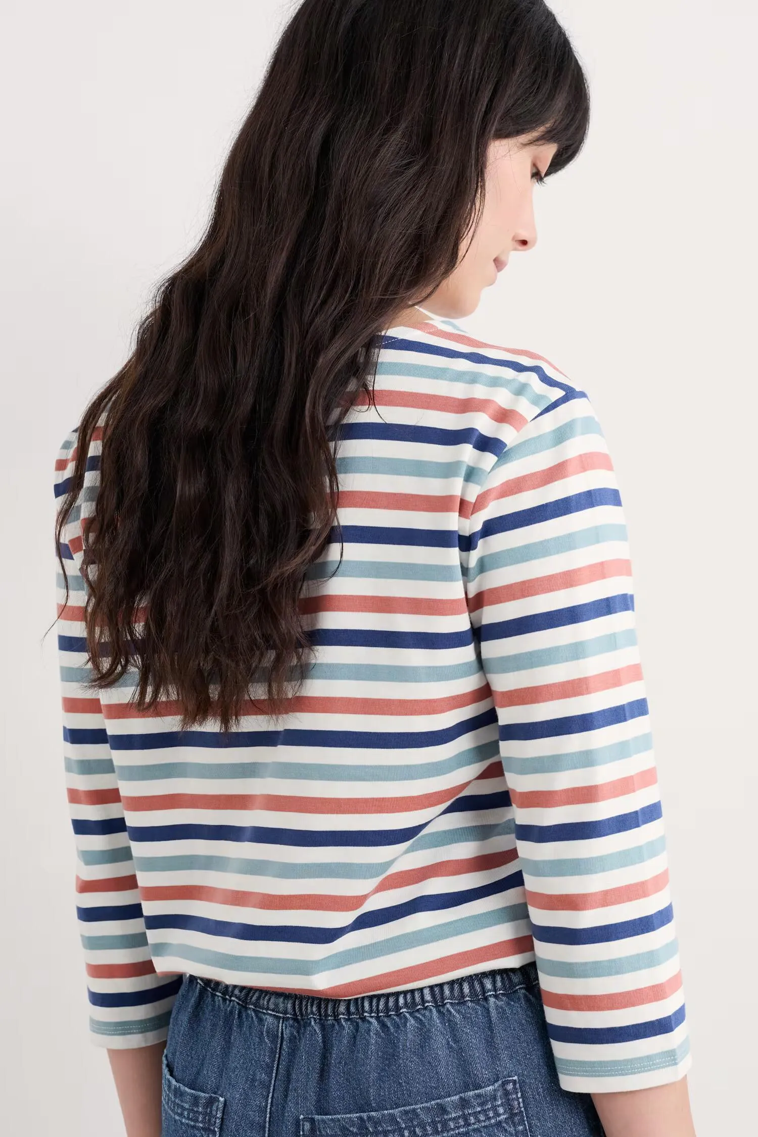 Seasalt Sailor Top Tri Mini Cornish Chalk Rose Dew