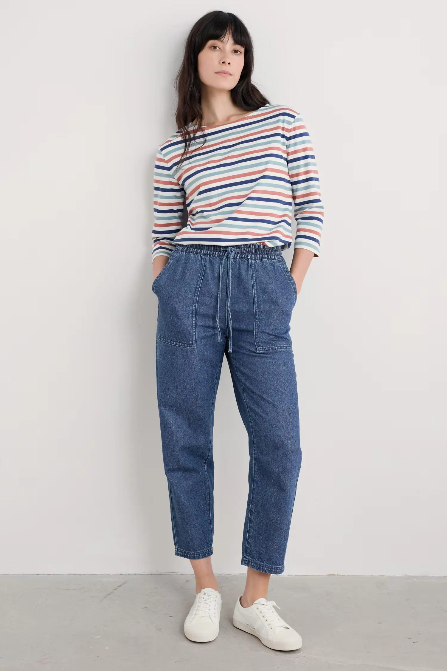 Seasalt Sailor Top Tri Mini Cornish Chalk Rose Dew