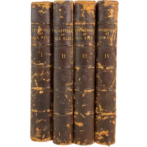 Set of Four Books: The Adventures of Gil Blas by Alain-Rene Lesage