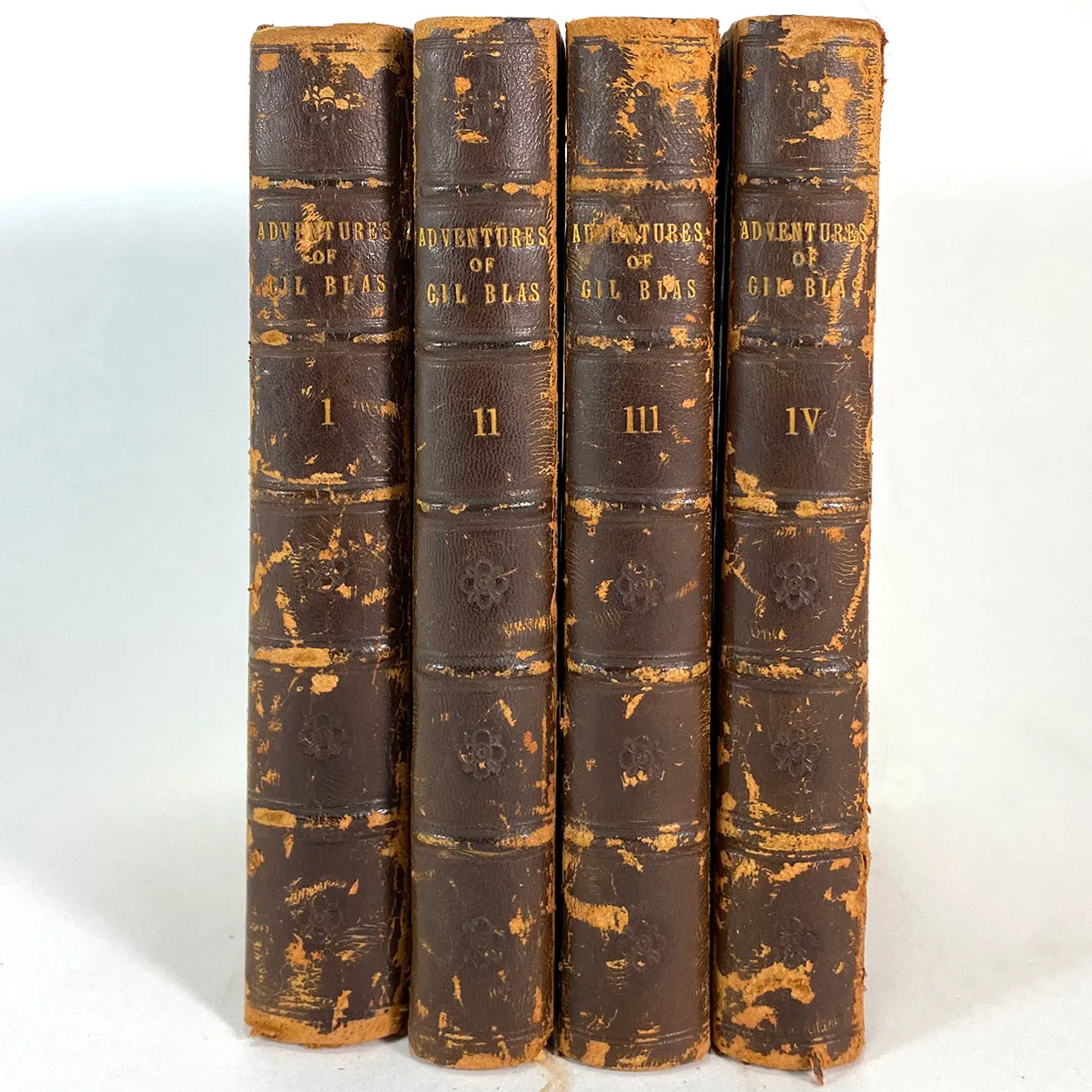 Set of Four Books: The Adventures of Gil Blas by Alain-Rene Lesage