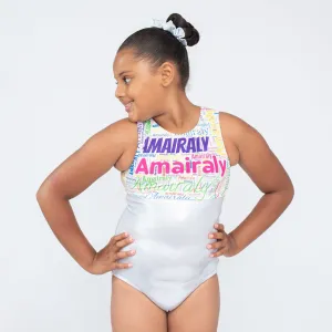 Silver Name Leotard - Personalized