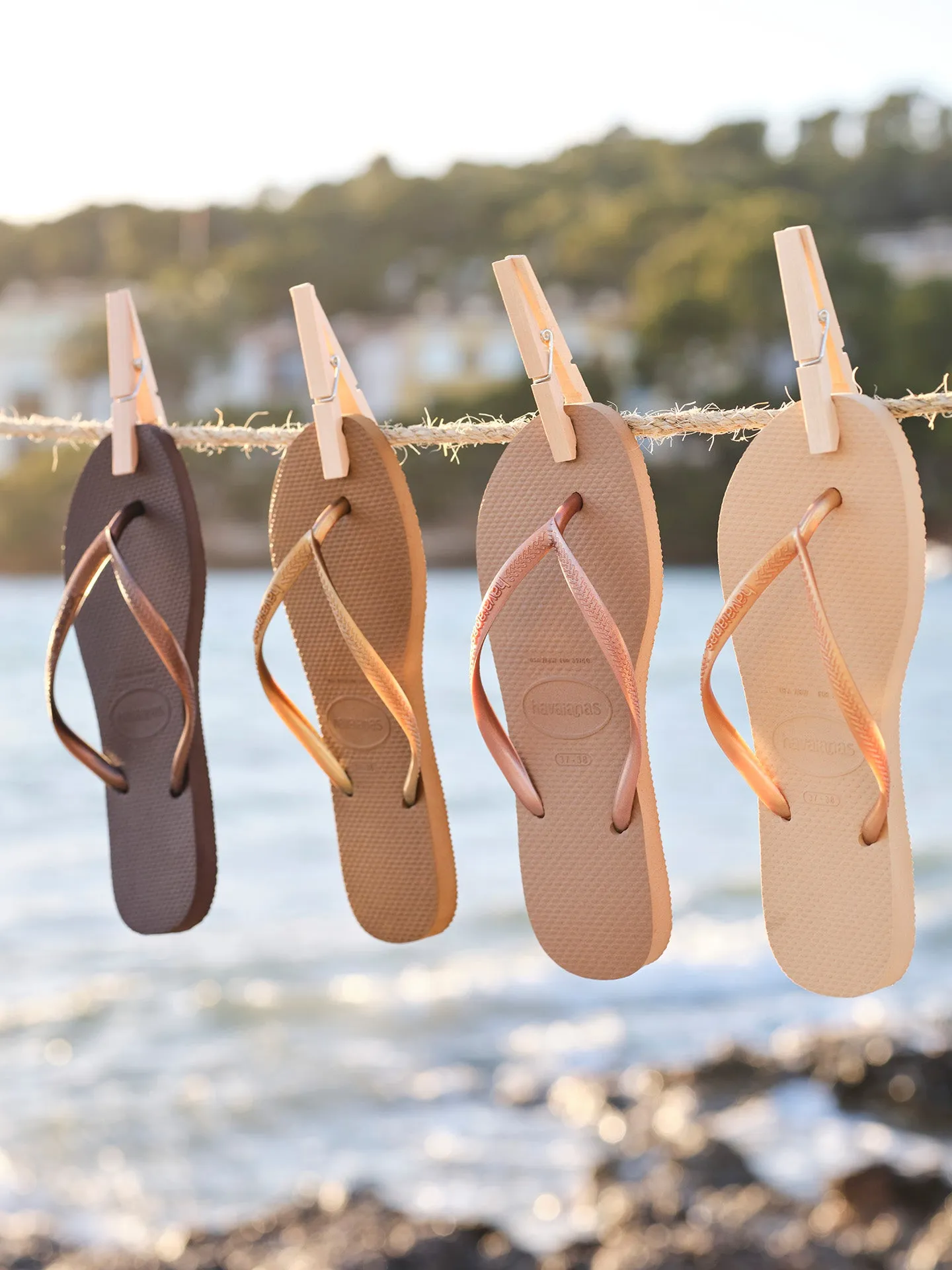 Slim flip-flops, balet rose