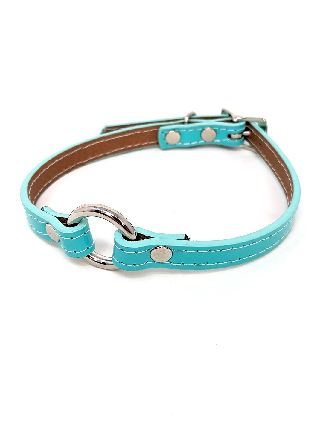 Slim Leather O-Ring Collar