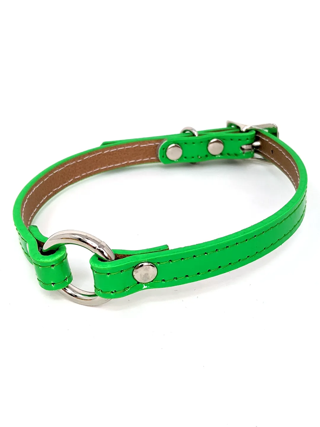 Slim Leather O-Ring Collar