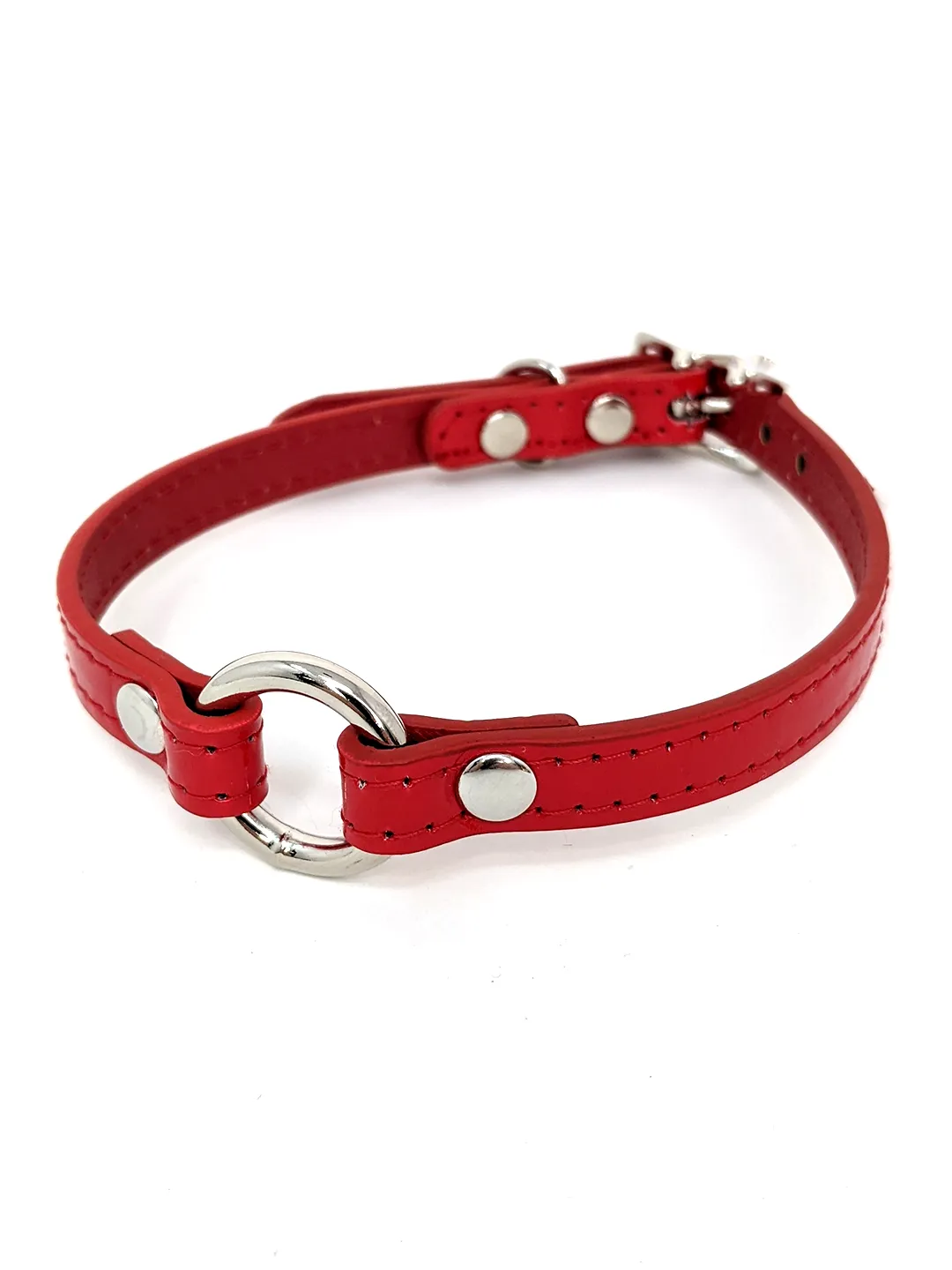 Slim Leather O-Ring Collar