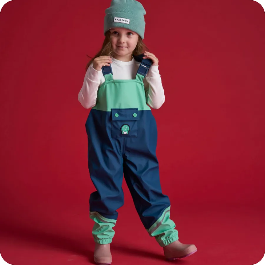 Spike The Dinosaur Waterproof Dungarees
