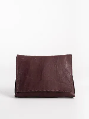 strappy foldover - aubergine