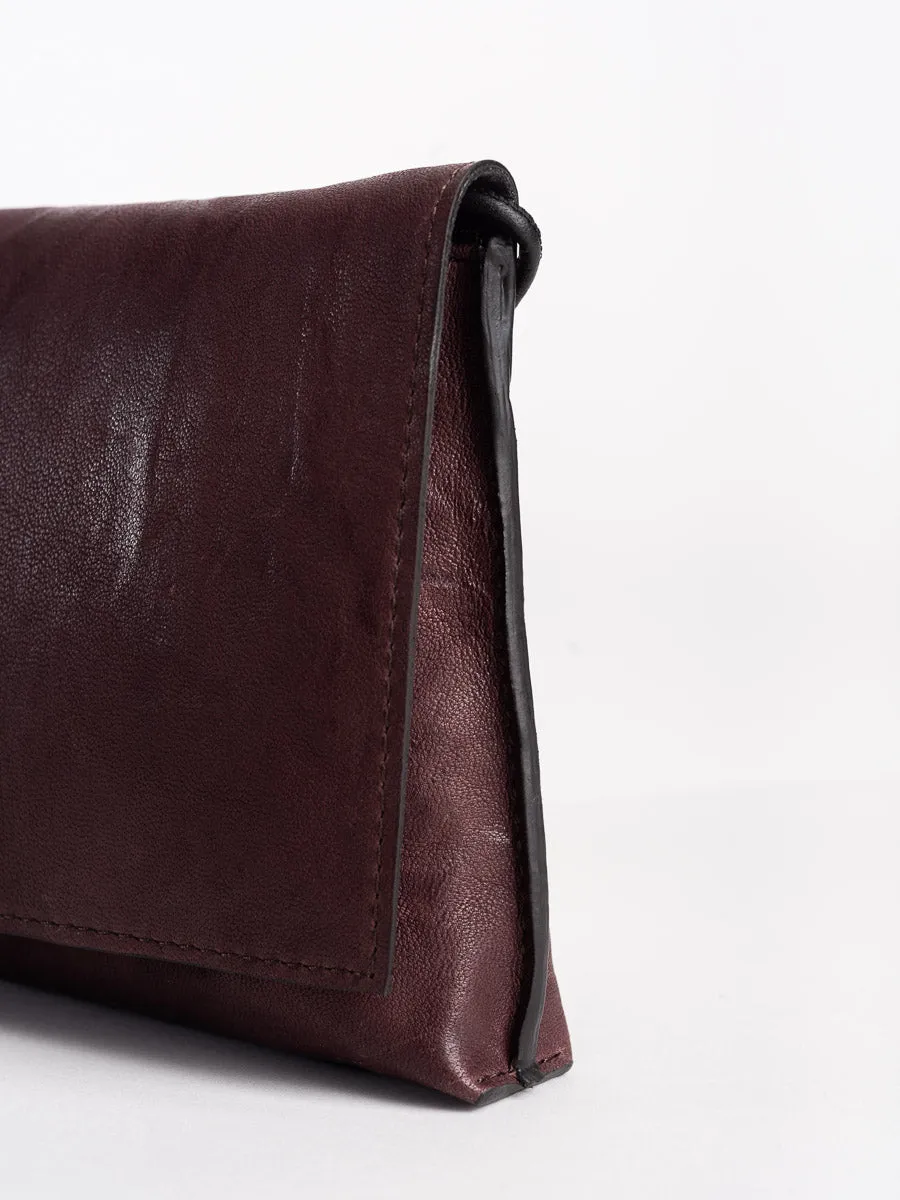 strappy foldover - aubergine