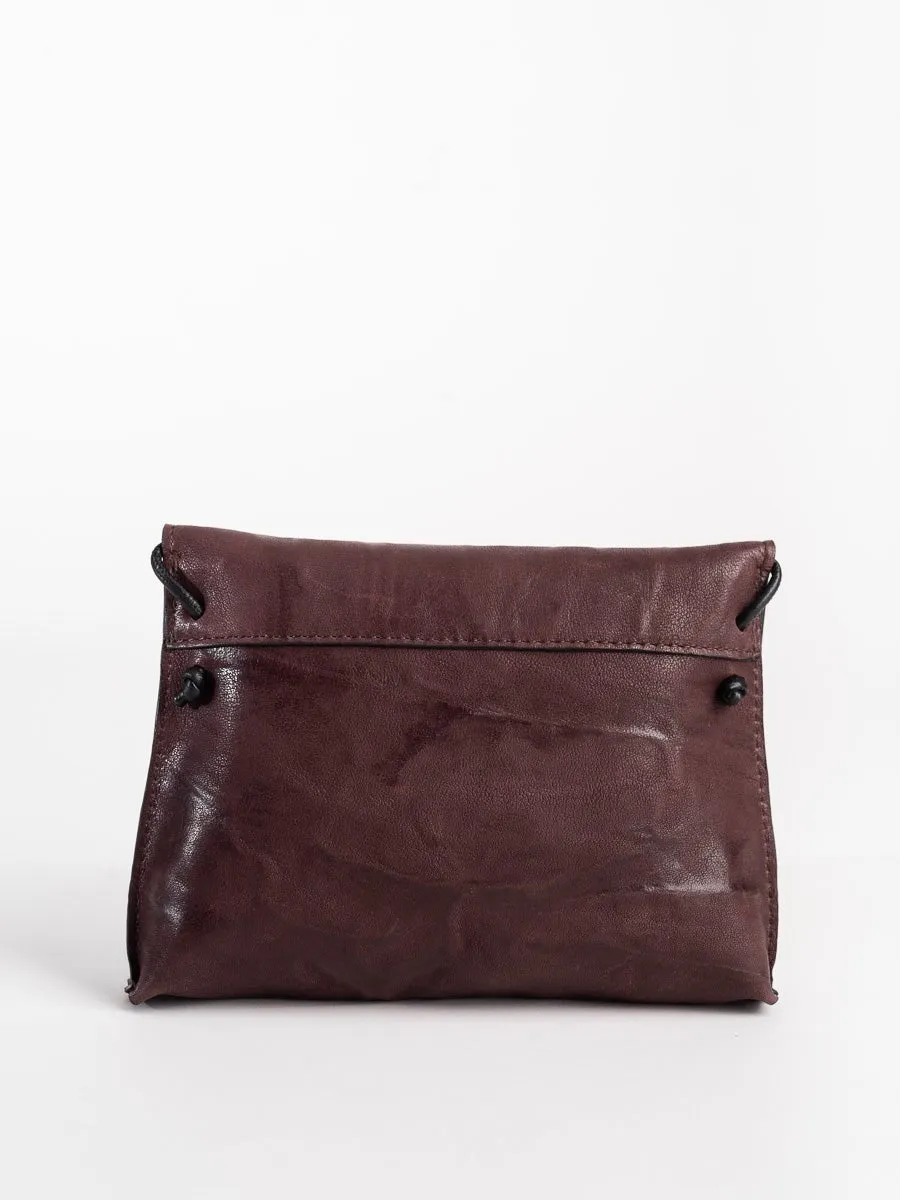 strappy foldover - aubergine