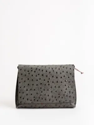 strappy foldover - storm ostrich