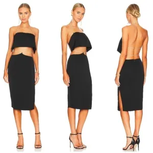 Superdown Ruth Diamond Chain Skirt Set Black M