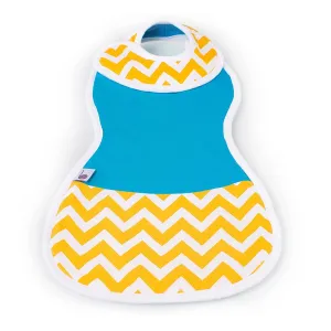 The Burpa Bib™ in Brightest Blue/Chic Chevron