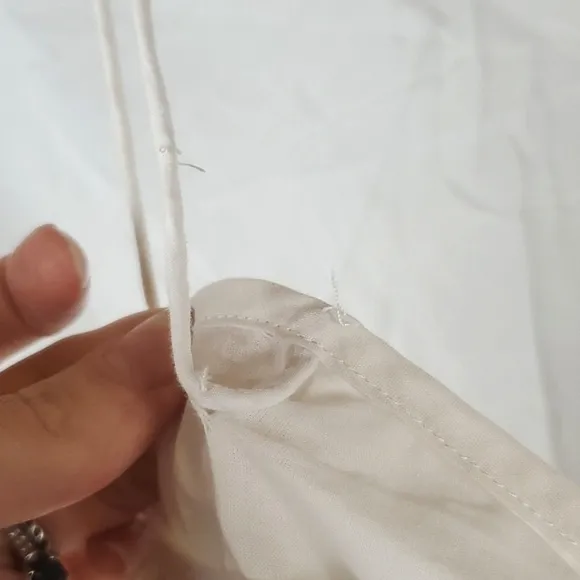 Tibi Eylet Embroidery Strappy White Cotton Dress