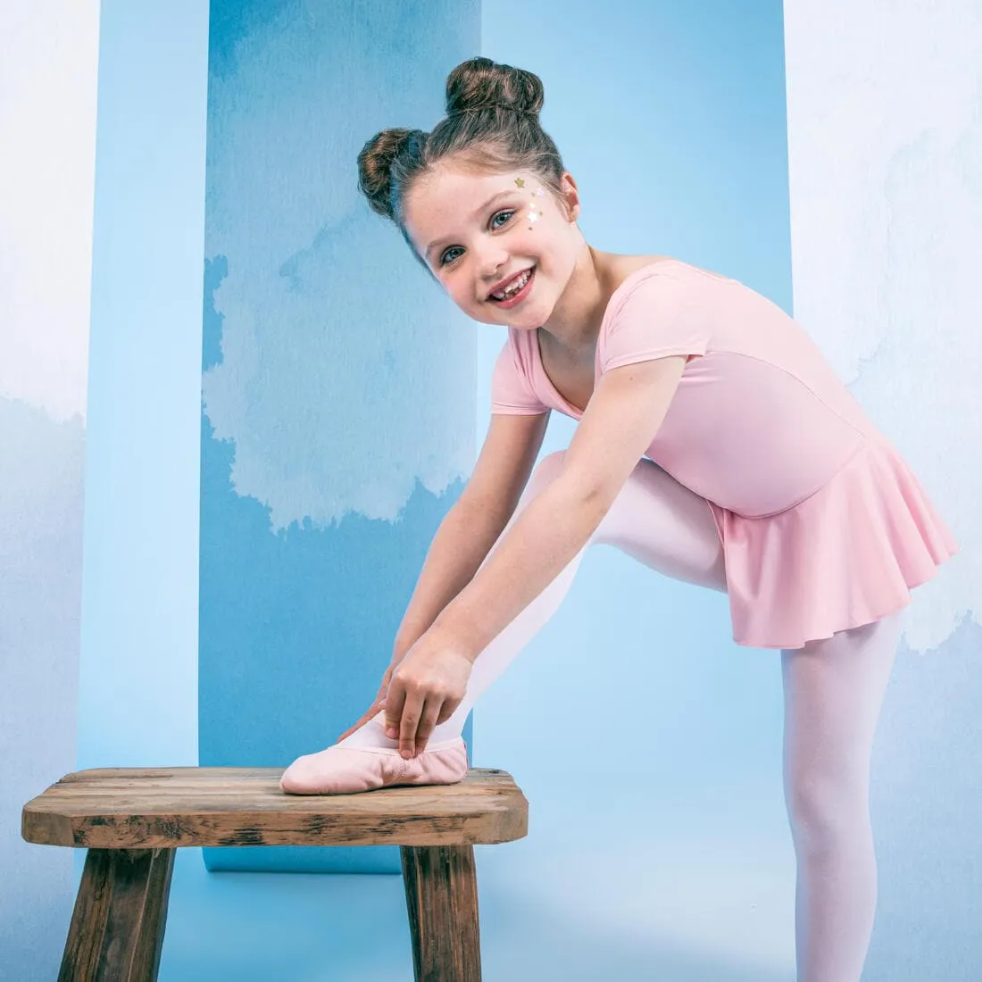 Tunique justaucorps à jupette de danse classique Fille - Rose