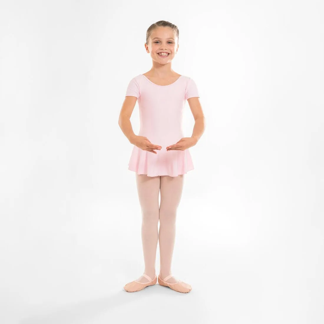 Tunique justaucorps à jupette de danse classique Fille - Rose