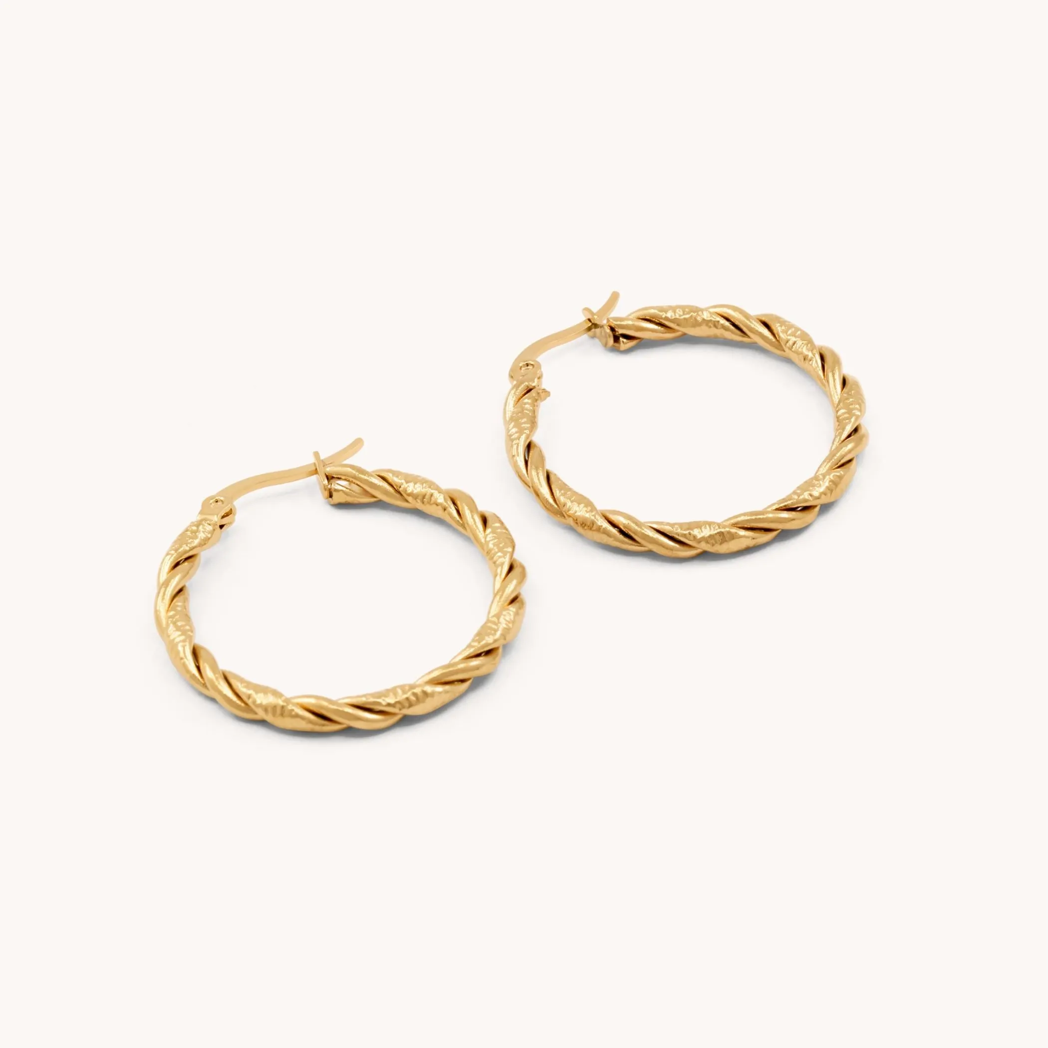 Twisted Hoops, Gold