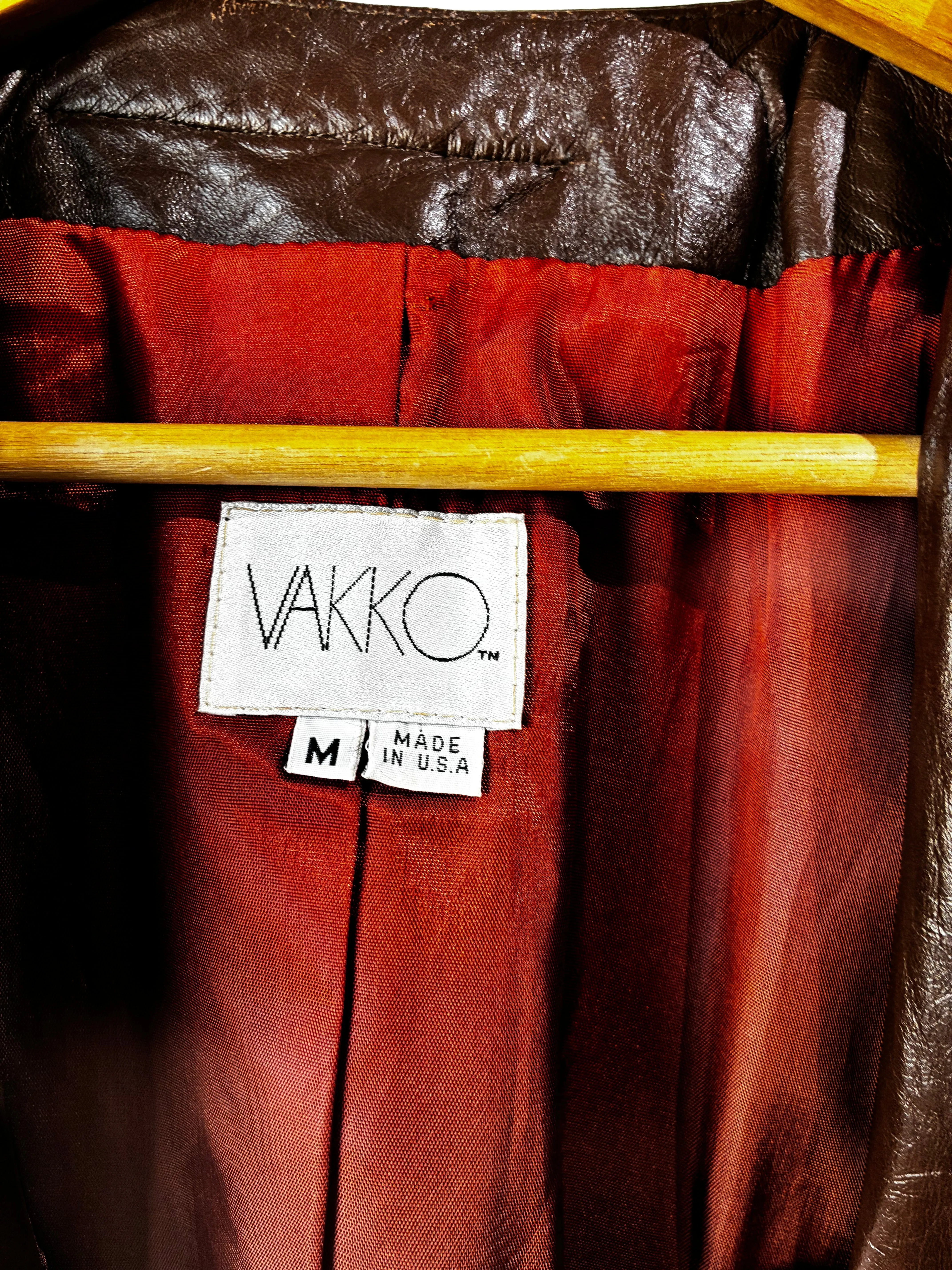 Vakko Brown Leather Jacket