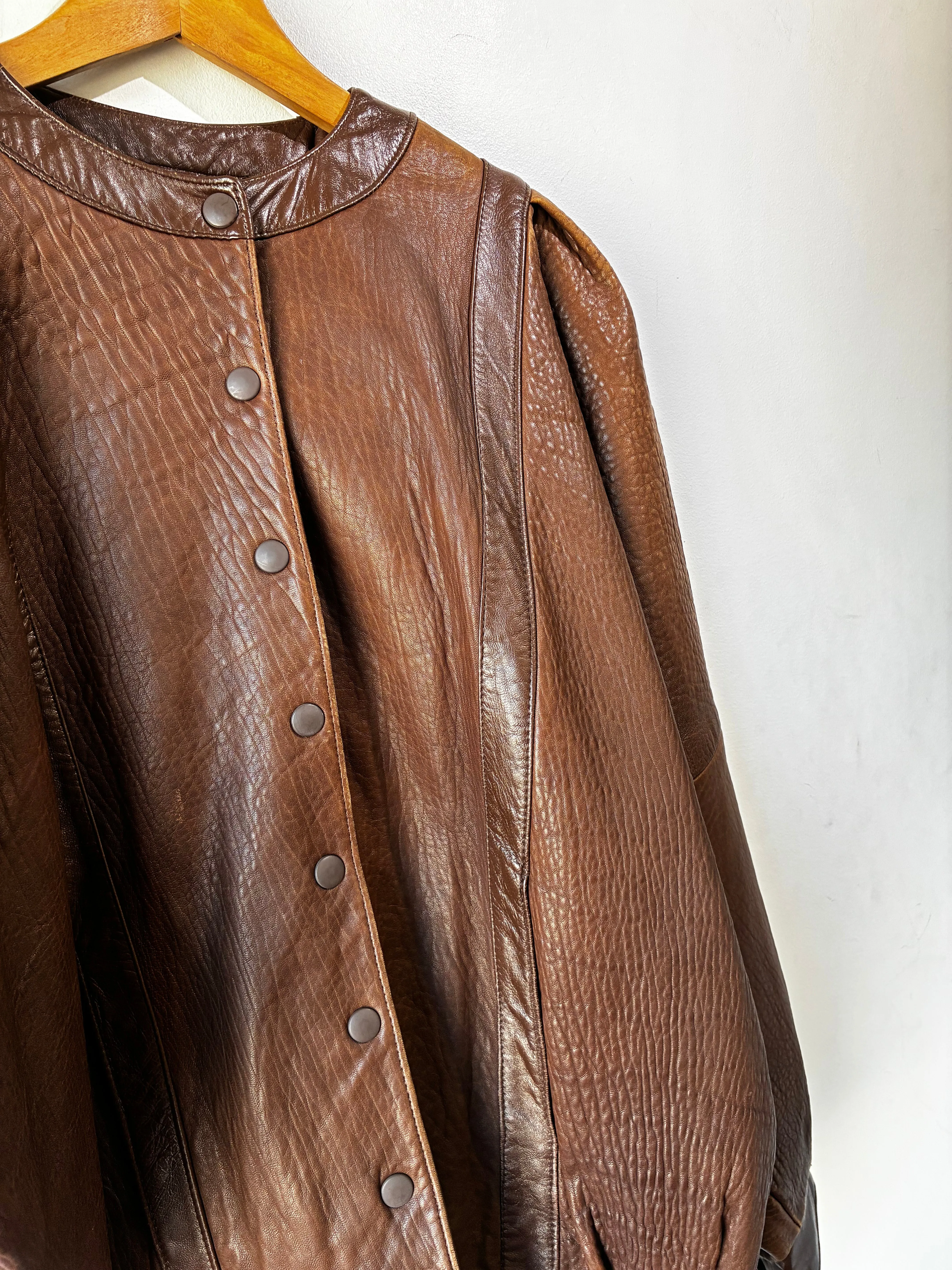 Vakko Brown Leather Jacket