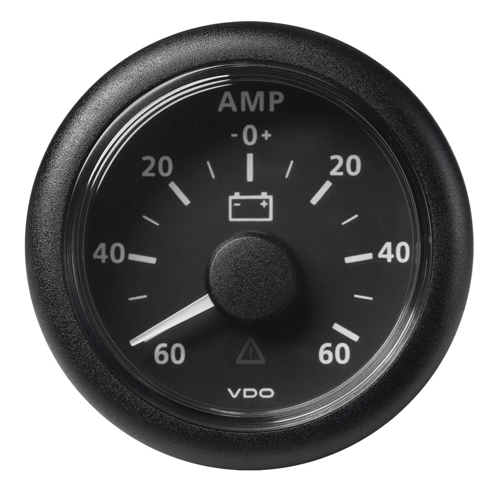 Veratron 52MM (2-1/16") ViewLine Battery Status Gauge -60/ 60AMP - Black Dial  Bezel [A2C59512328]