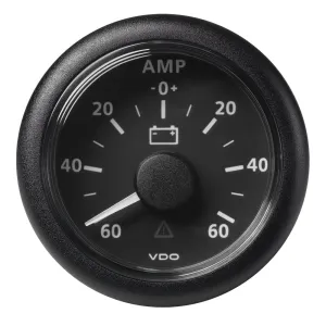 Veratron 52MM (2-1/16") ViewLine Battery Status Gauge -60/ 60AMP - Black Dial  Bezel [A2C59512328]