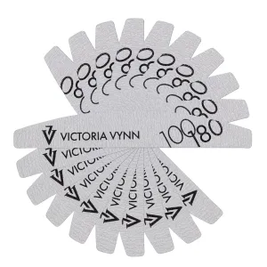 Victoria Vynn Crescent Grey Nail Files 100/180 10pcs