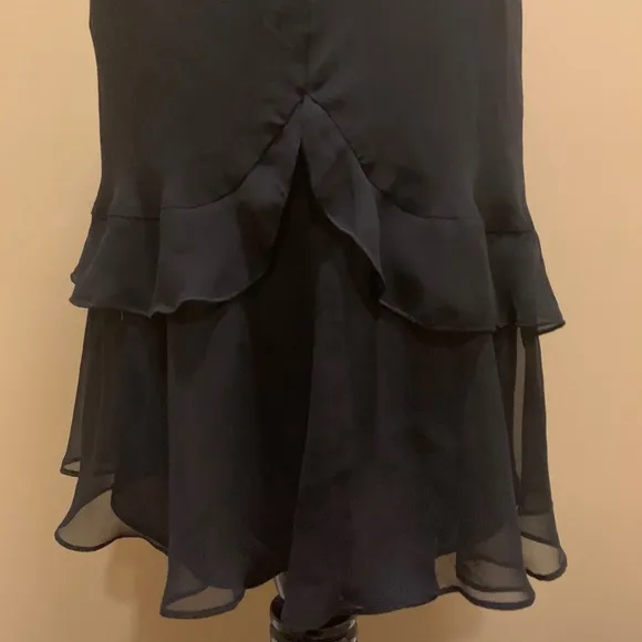 VS Black Studded Ruffle Lingerie Midi Gown