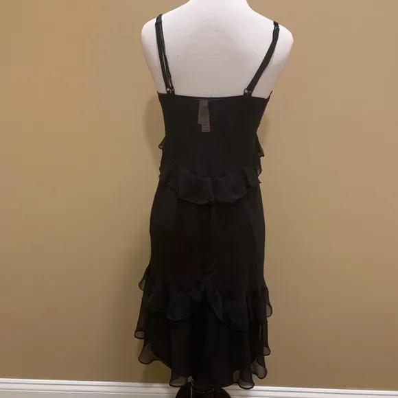 VS Black Studded Ruffle Lingerie Midi Gown
