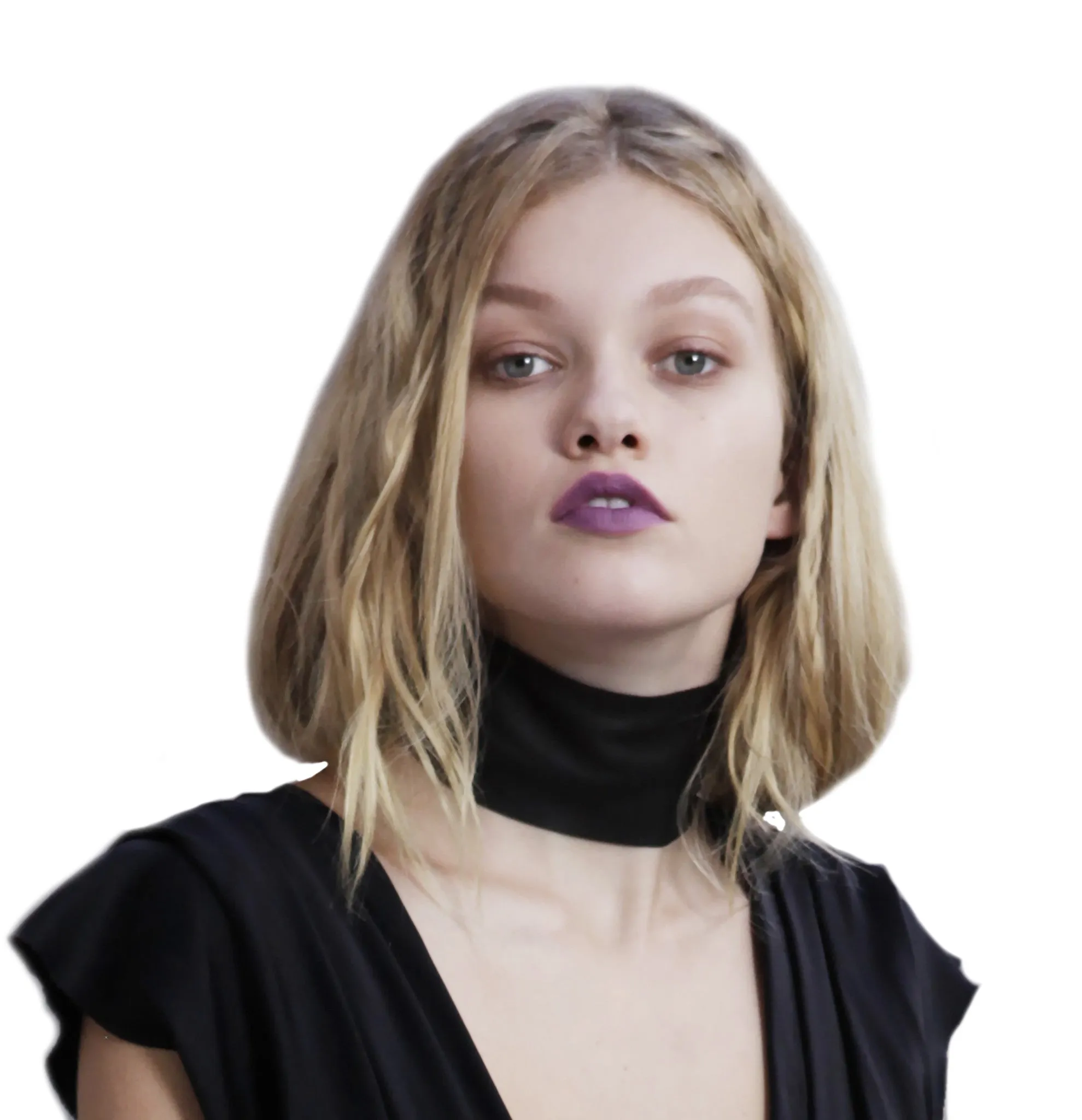 Wide Leather Scarf Tie Choker