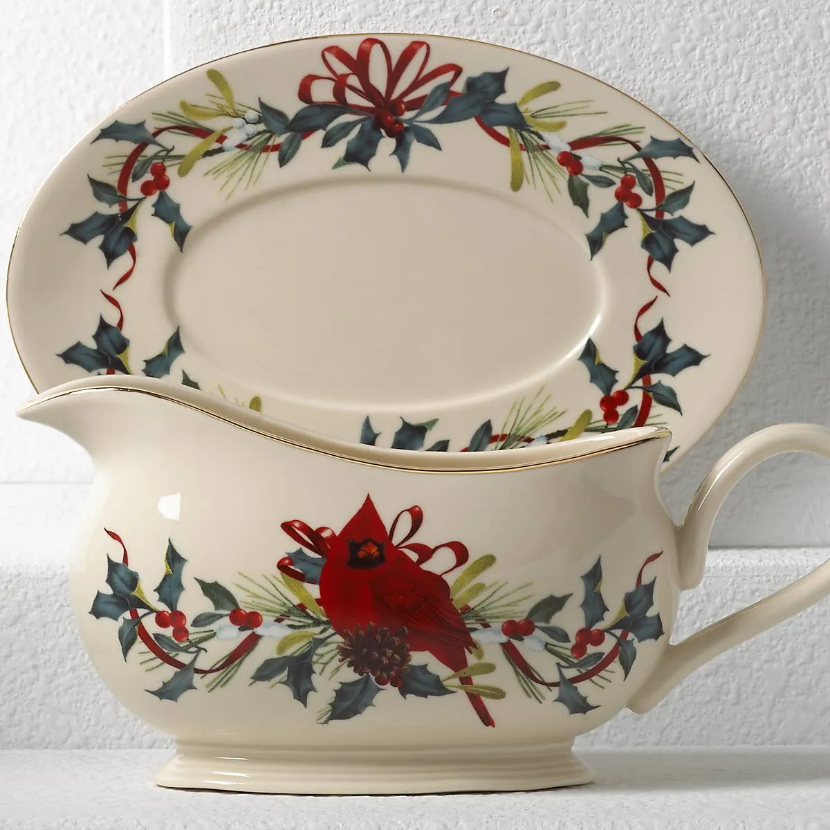 Winter Greetings™ Gravy Boat & Stand