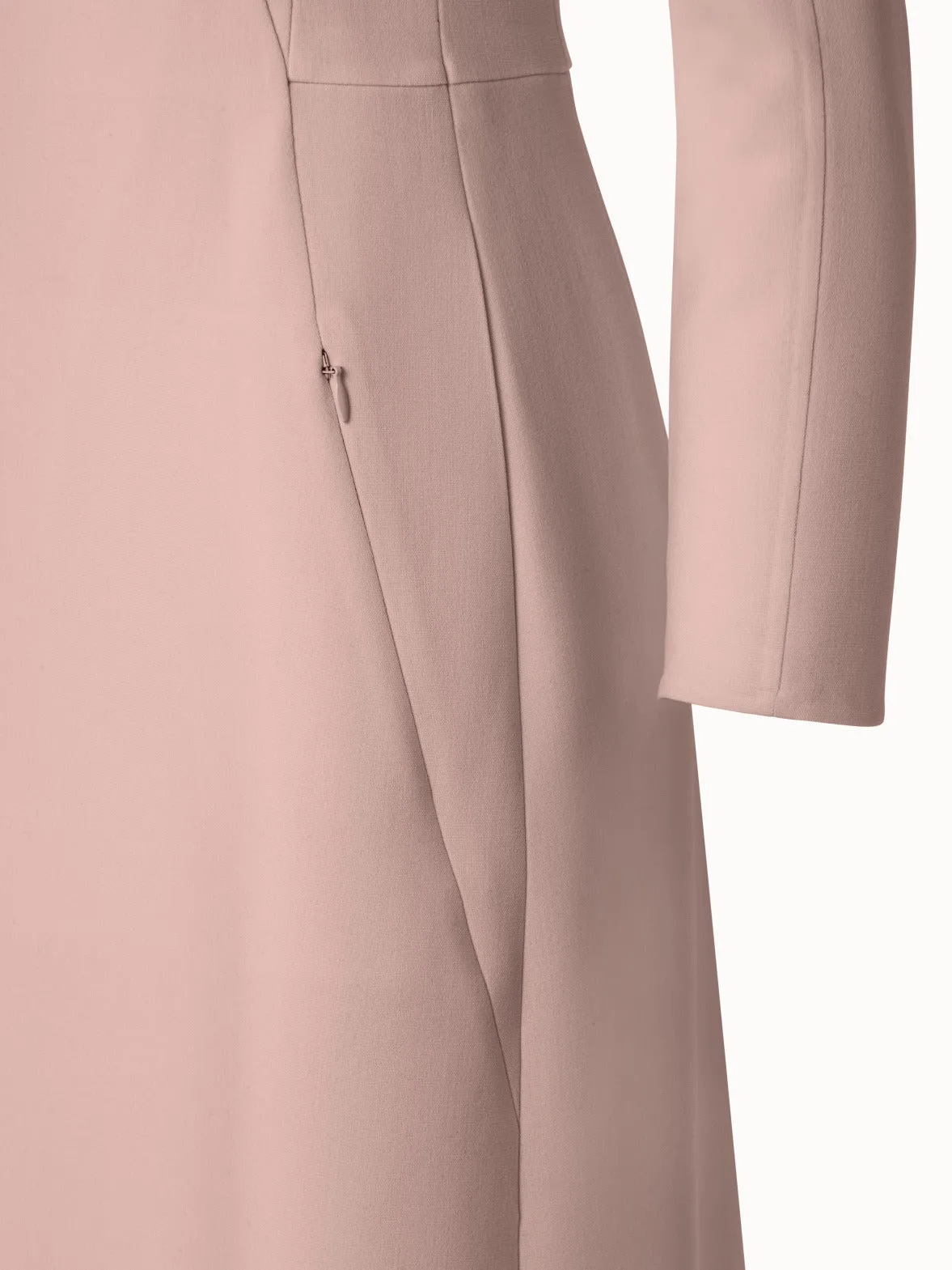 Wool Stretch Double-Face A-Line Dress