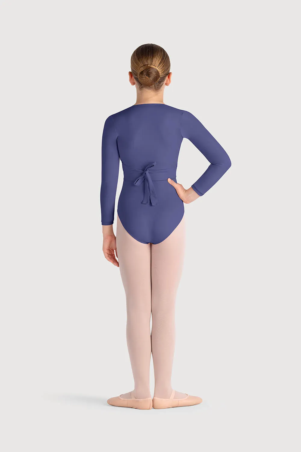 Z0858G - Bloch Overture Crossover Girls Long Sleeve Wrap Top