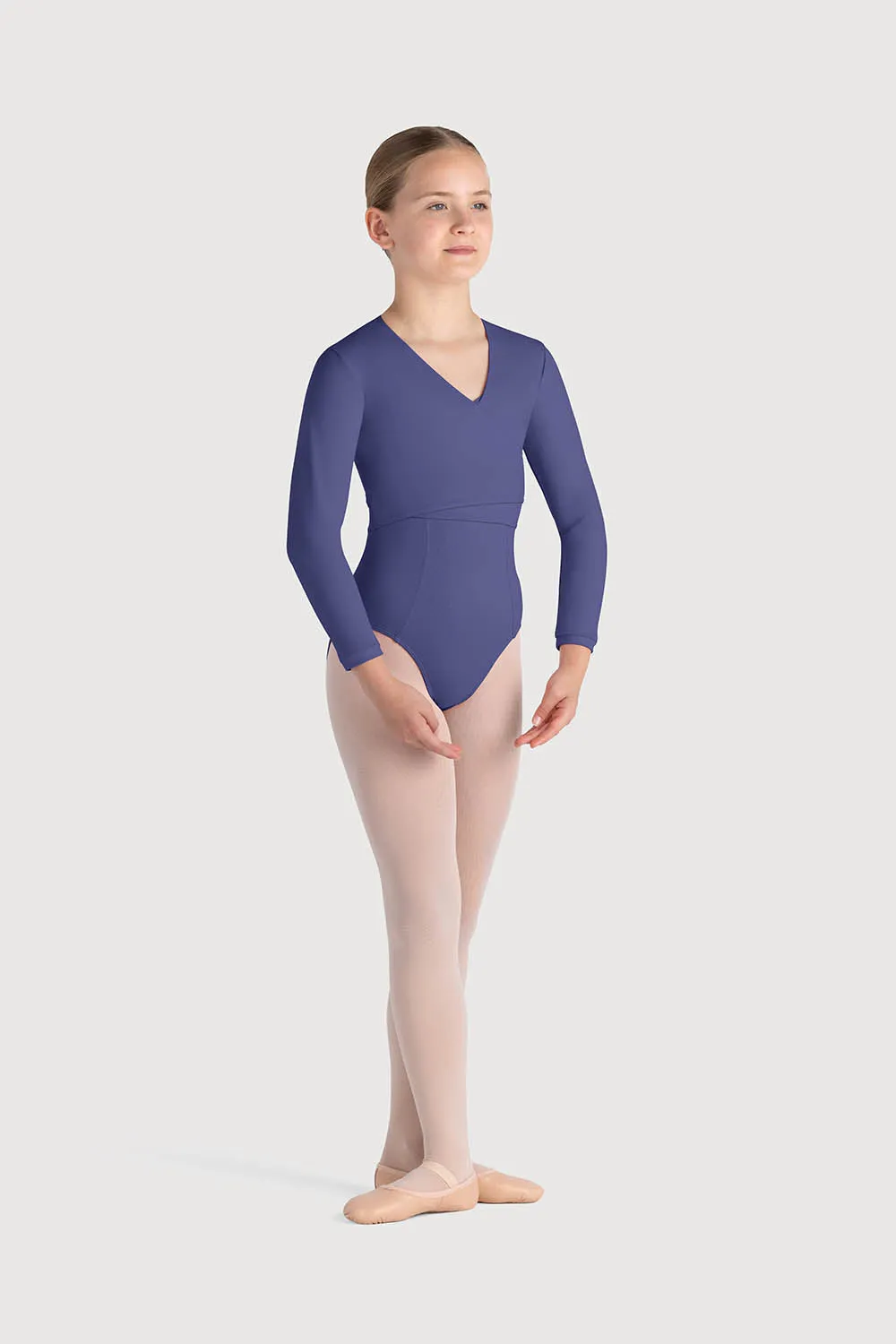 Z0858G - Bloch Overture Crossover Girls Long Sleeve Wrap Top
