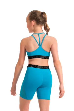 ZS55088G - Bloch Alexia Branded Elastic Girls Double Strap Crop Top